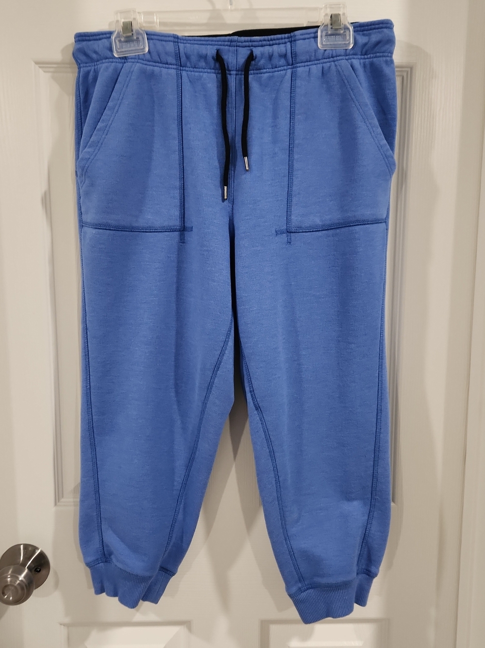 Ivy Park Beyonce Womens M Medium Blue cropped Jogger Sweatpants Topshop Era EUC